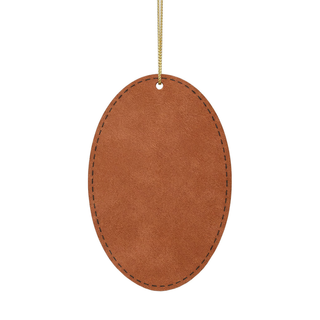 Back of the leatherette memorial ornament