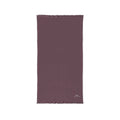 Dusky orchid cotton waffle memorial throw blanket with fringed ends and small grey embroidered sprig with STILL WITH ME