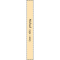 Gold-plated memorial bar keychain engraved with the name Michael and the years 1952 - 2025